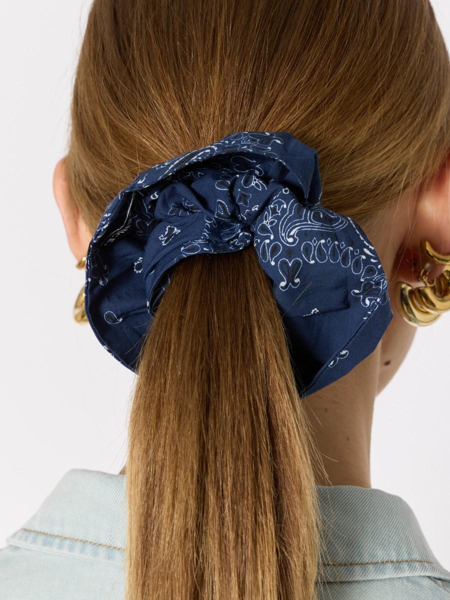 Berenice ACHOUCHOU Chouchou Avec Imprimé Bandana Bleu