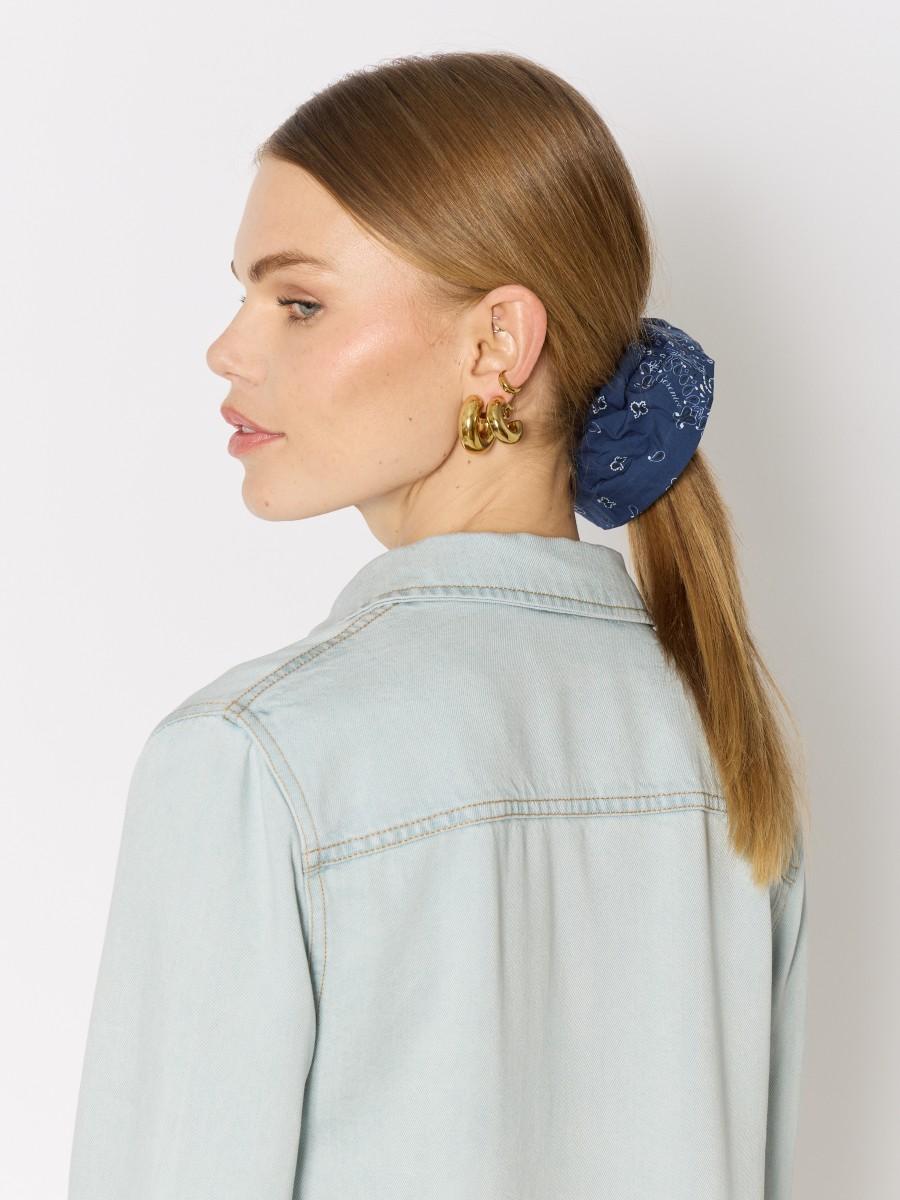 Berenice ACHOUCHOU Chouchou avec imprimé bandana bleu