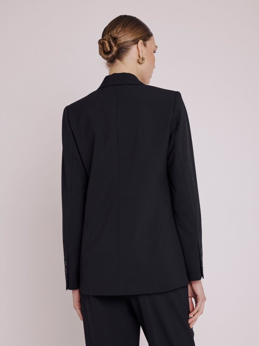 Berenice Blazer VANISSA Blazer Noir à épaulettes