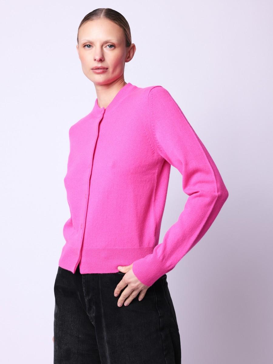 Berenice Gilet ATIGILET Gilet Rose En Cachemire