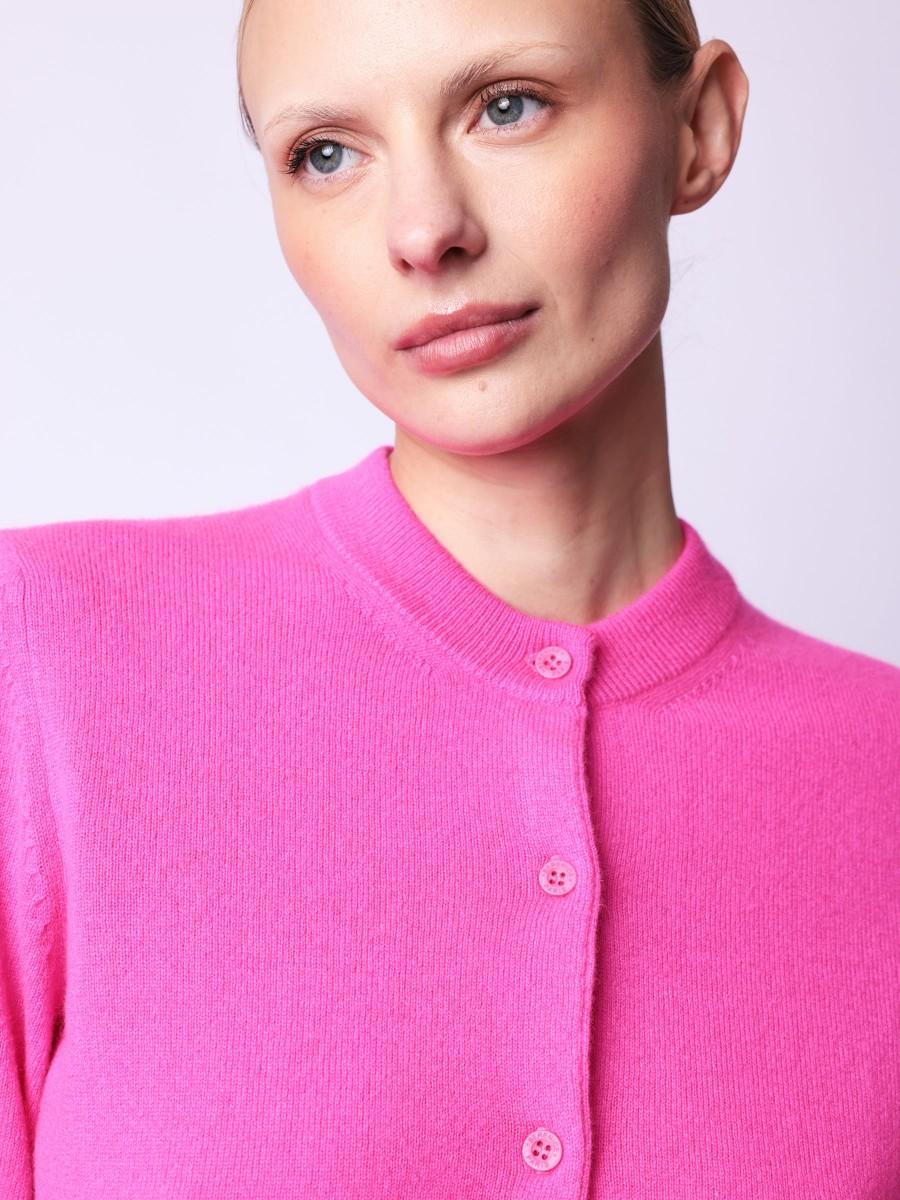 Berenice Gilet ATIGILET Gilet Rose En Cachemire