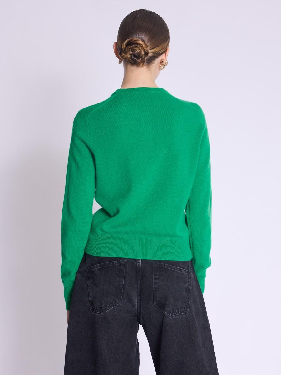 Berenice Gilet ATIGILET Gilet Vert En Cachemire