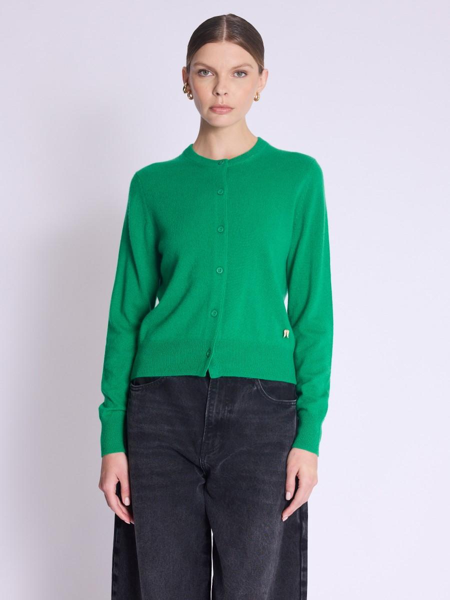 Berenice Gilet ATIGILET Gilet vert en cachemire