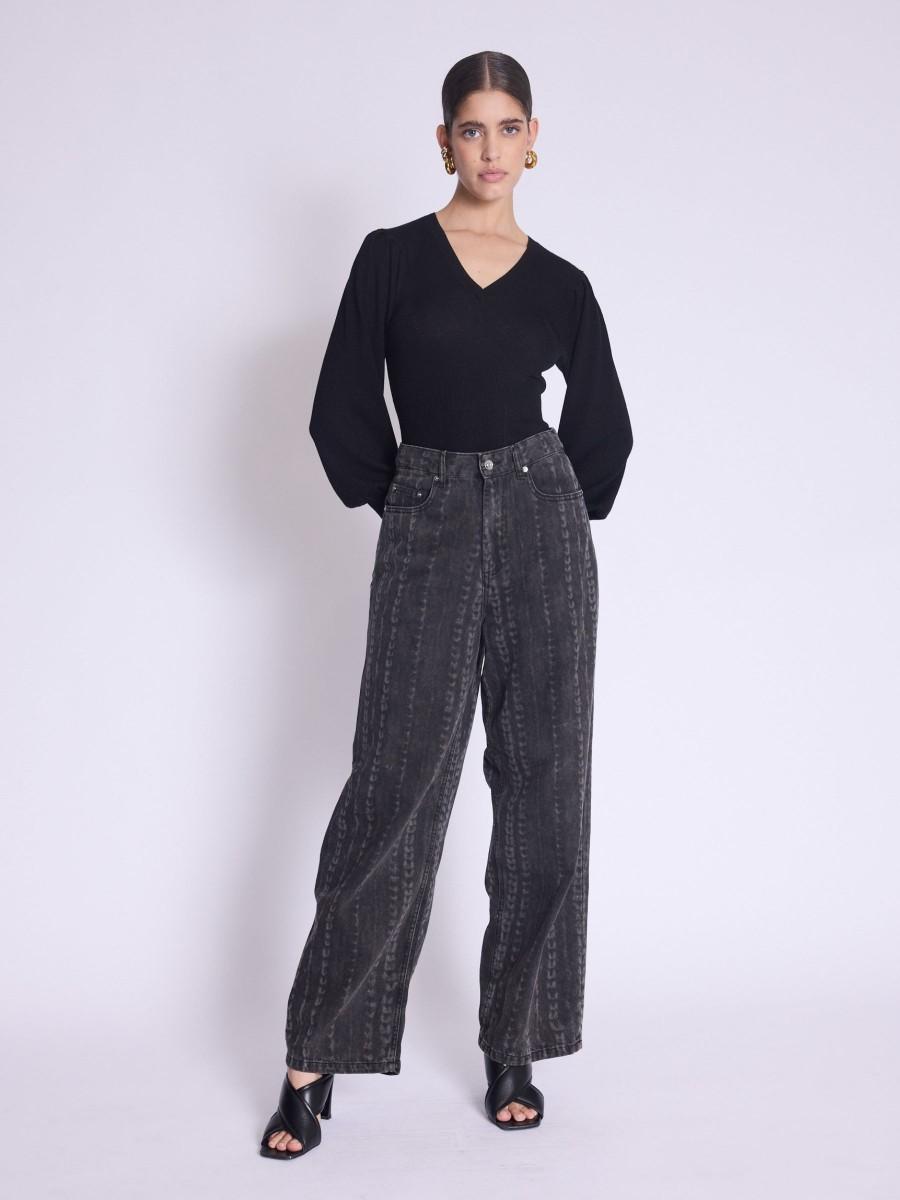 Berenice Jean ATLANTA Jean Droit Effet Liane Noir