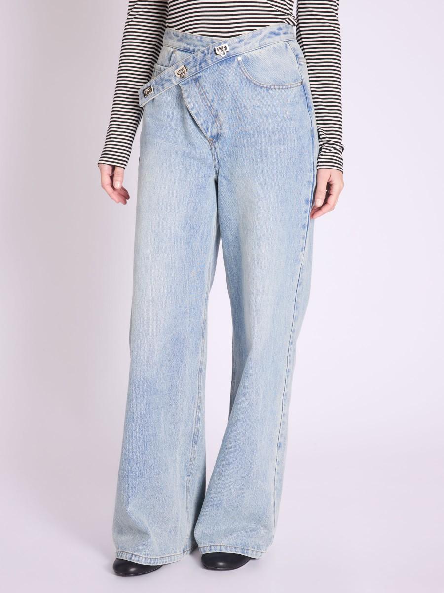 Berenice Jean DETROIT Jean Bleu à Taille Inclinée