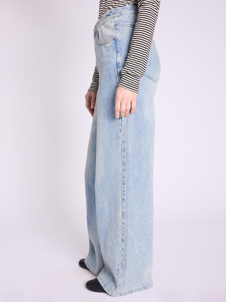 Berenice Jean DETROIT Jean Bleu à Taille Inclinée