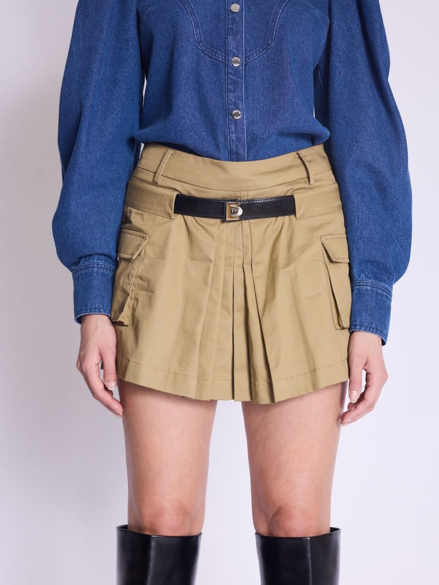 Berenice Jupe JENNA Jupe-short Plissée Beige