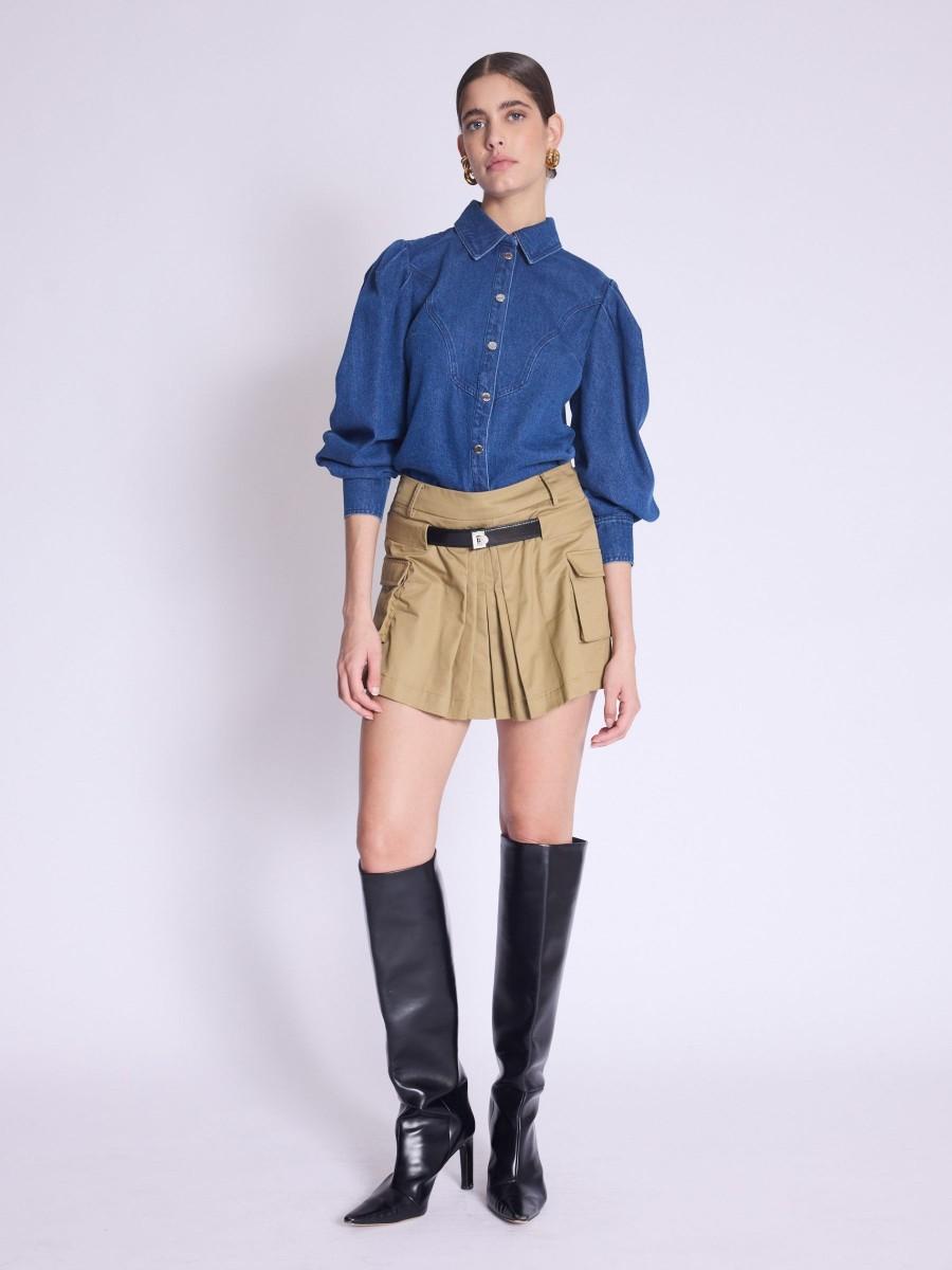 Berenice Jupe JENNA Jupe-short plissée beige Berenice Jupe JENNA Jupe-short plissée beige