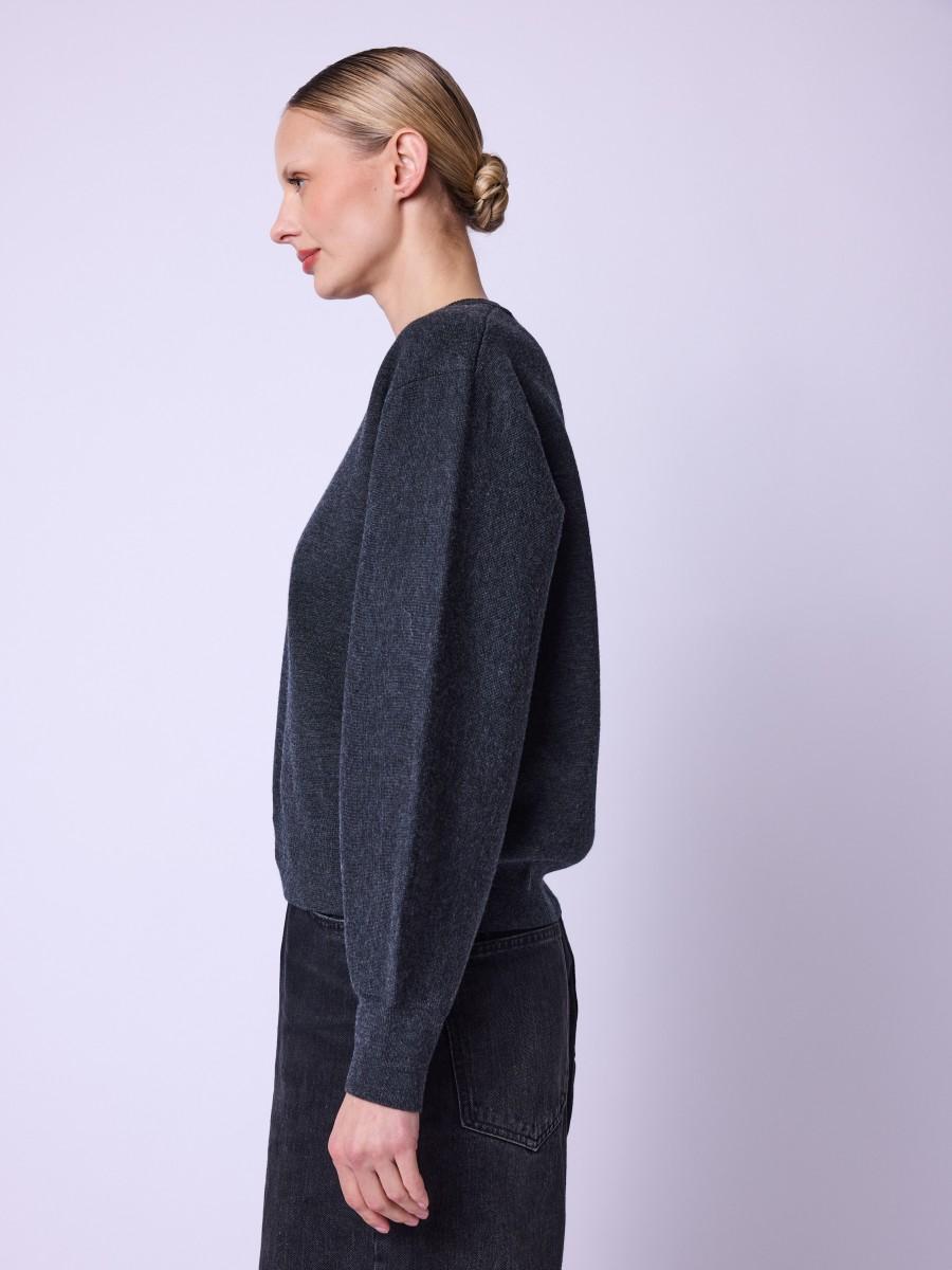 Berenice Pull AIMERIC Pull Court En Laine Grise