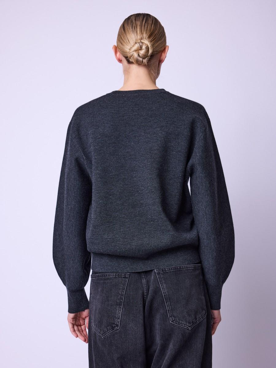 Berenice Pull AIMERIC Pull Court En Laine Grise