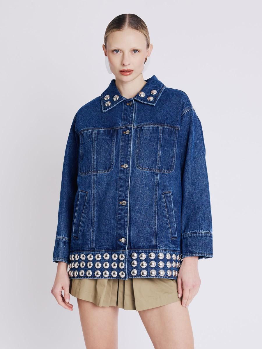 Berenice Veste VERONICA Veste en jean brut à studs