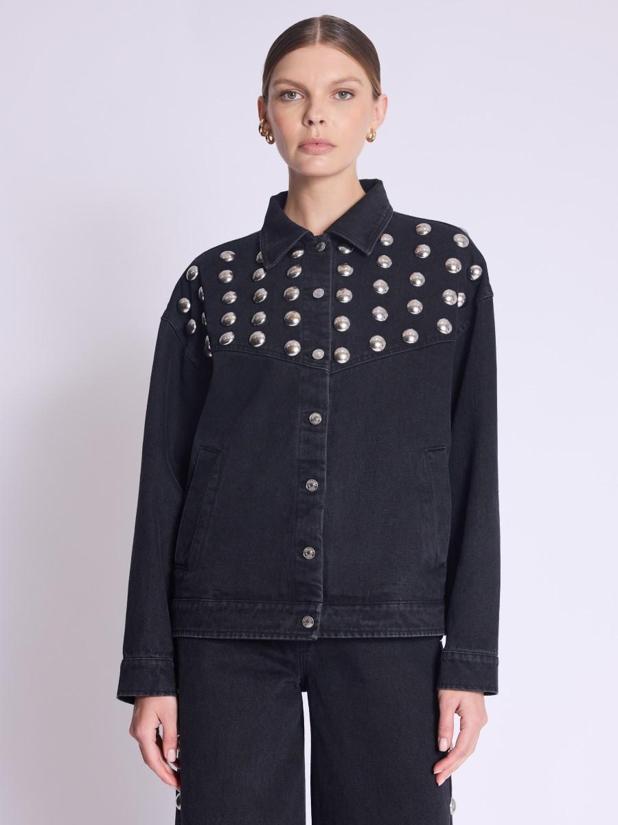 Berenice Veste VIVI Veste En Jean Avec Studs