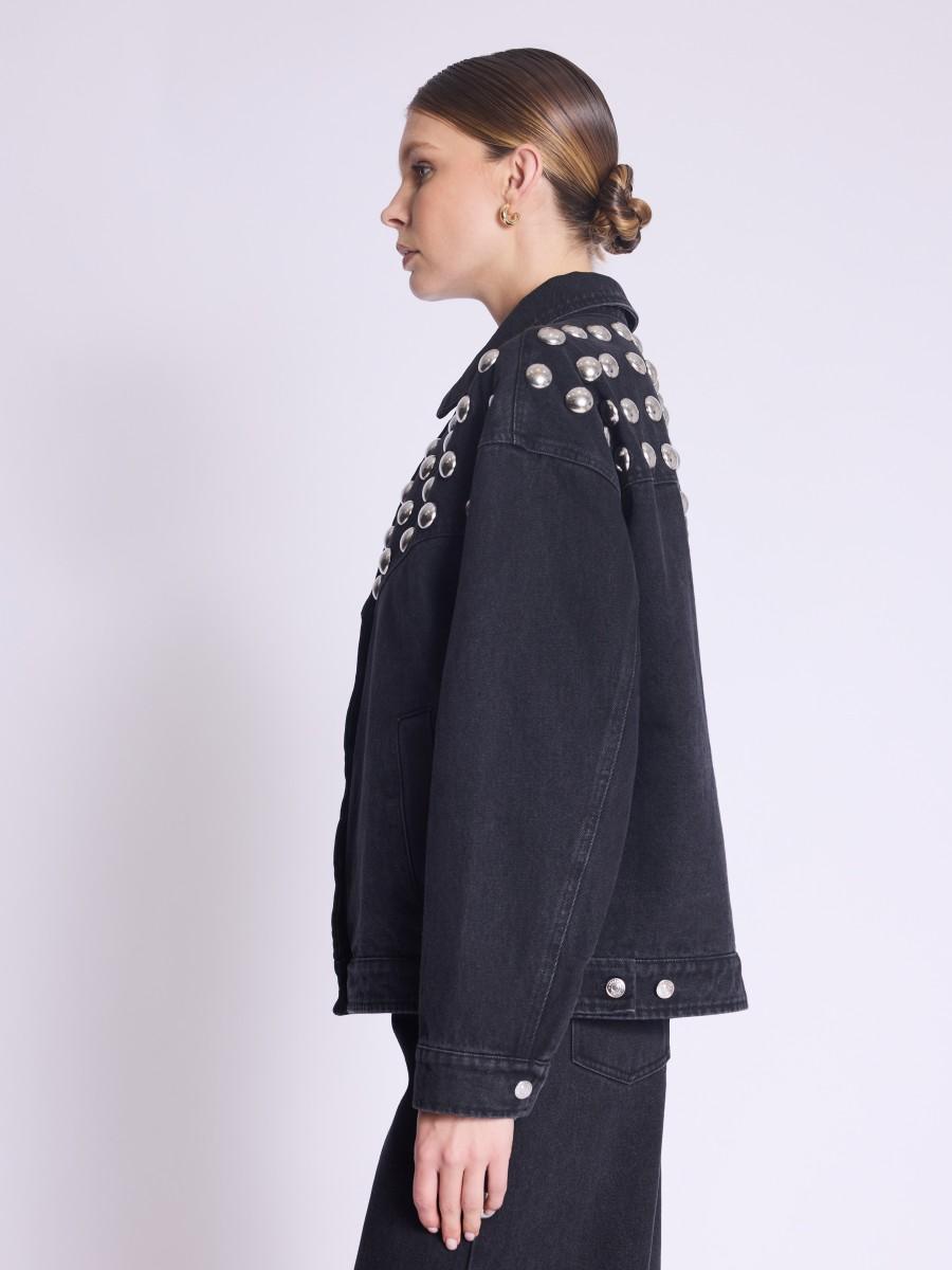 Berenice Veste VIVI Veste En Jean Avec Studs