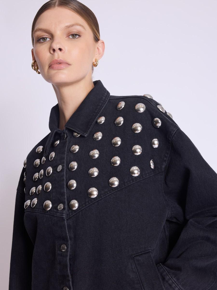 Berenice Veste VIVI Veste En Jean Avec Studs