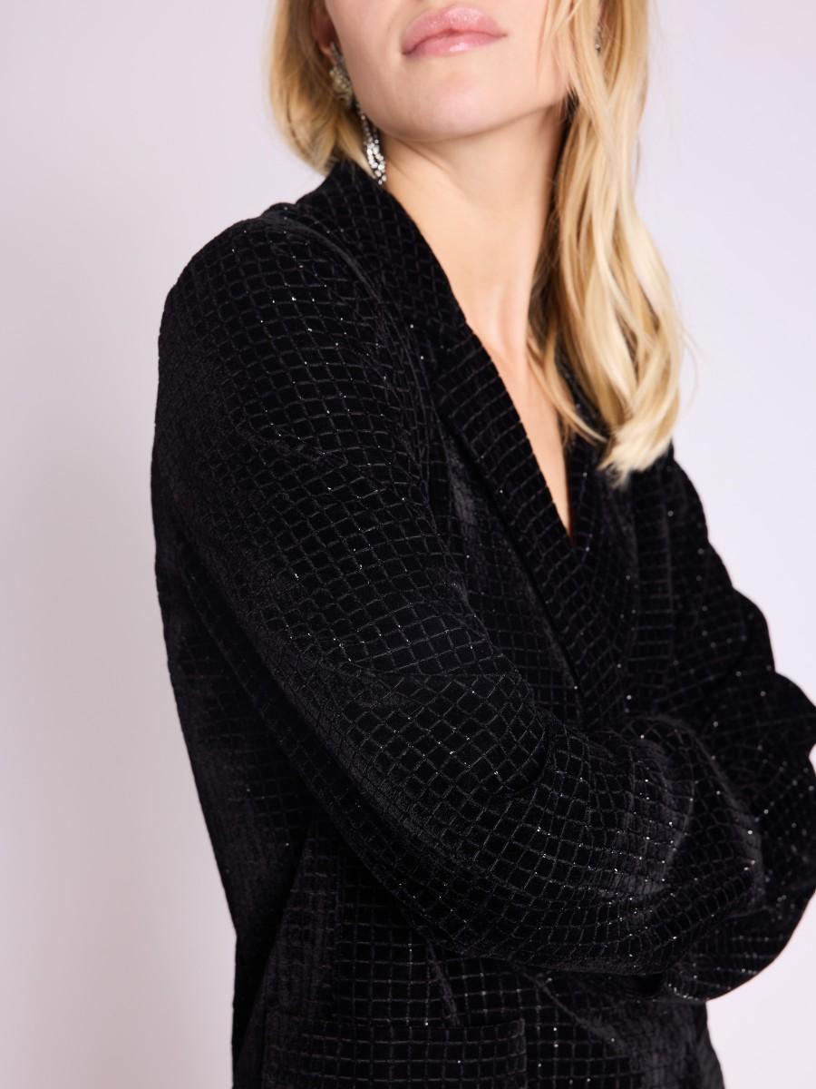 Berenice Blazer VALINDRA Blazer Droit En Velours Avec Fil De Lurex