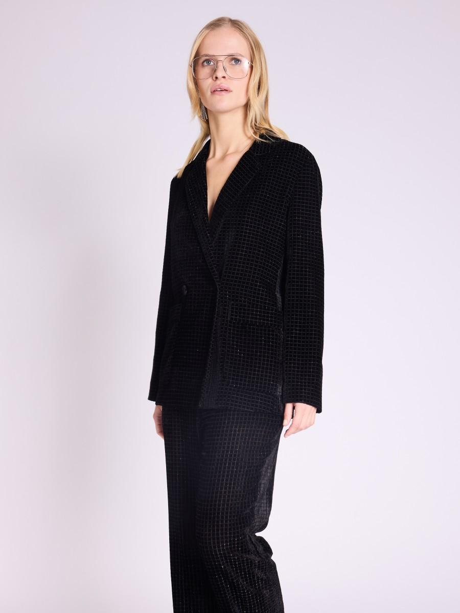 Berenice Blazer VALINDRA Blazer Droit En Velours Avec Fil De Lurex