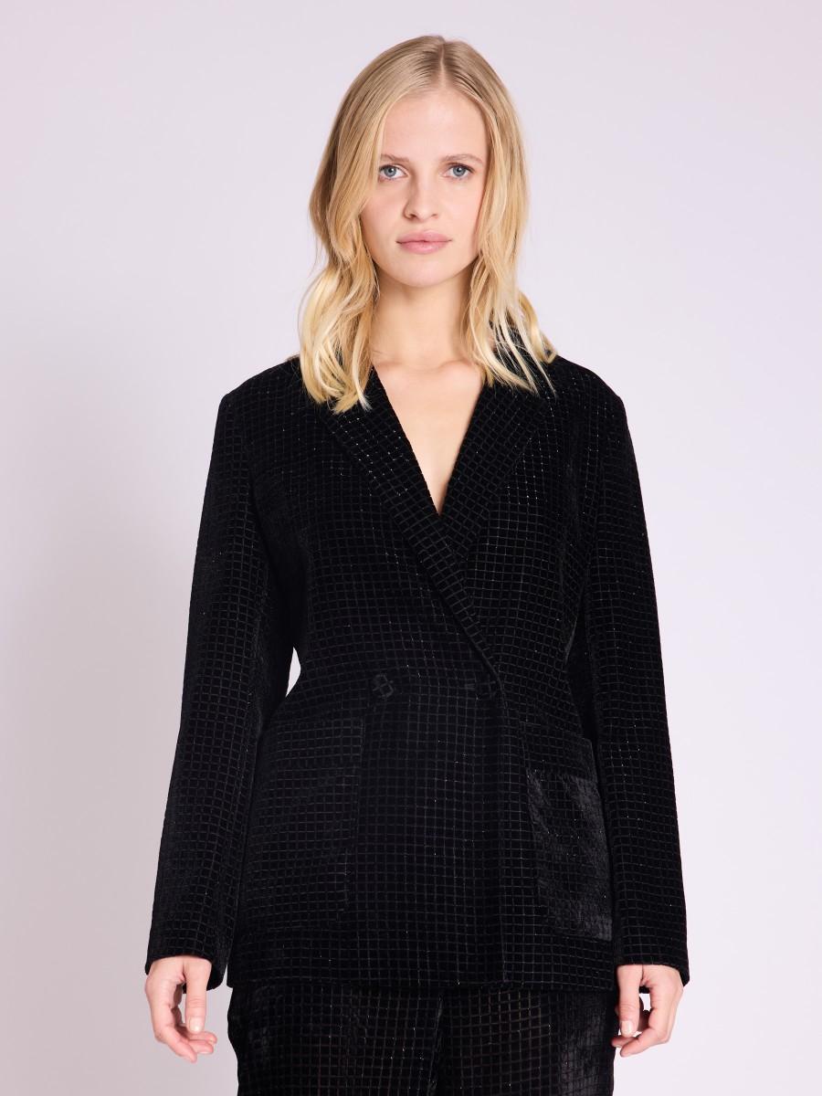 Berenice Blazer VALINDRA Blazer droit en velours avec fil de lurex