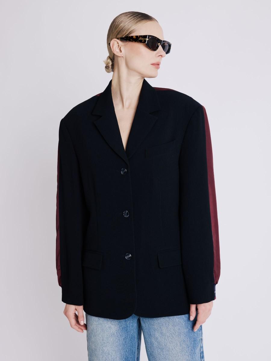 Berenice Blazer VENI Blazer Noir Avec Dos Style Bomber