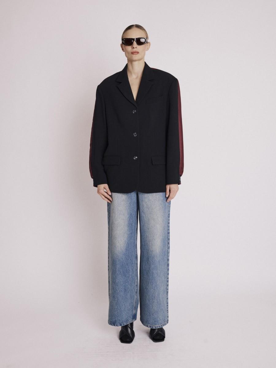 Berenice Blazer VENI Blazer Noir Avec Dos Style Bomber