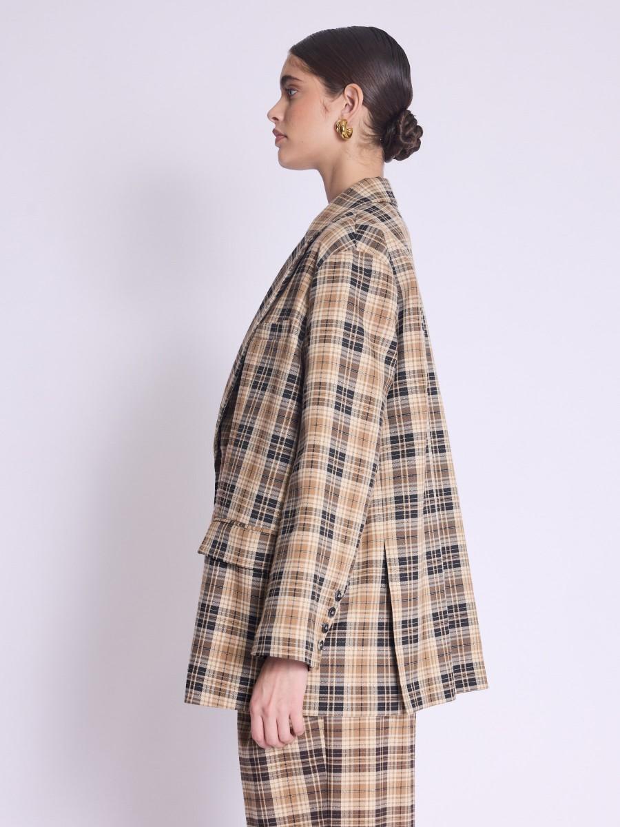 Berenice Blazer VERNILLA Blazer à Carreaux Oversize