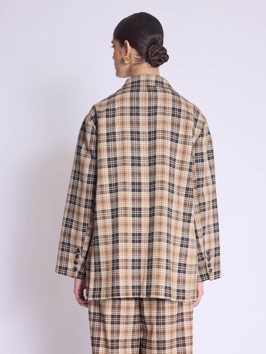 Berenice Blazer VERNILLA Blazer à Carreaux Oversize