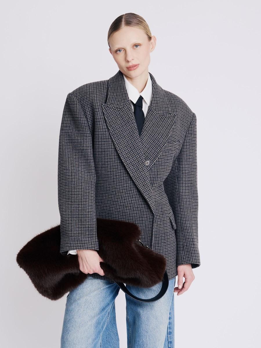 Berenice Blazer VEVA Blazer gris structuré à carreaux