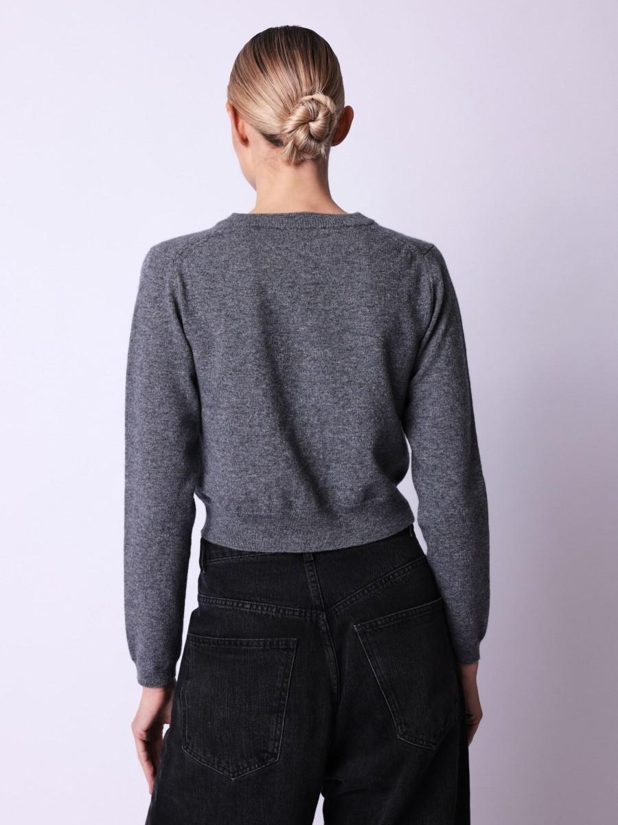 Berenice Cardigan GRACE Cardigan Court Gris Boutonné