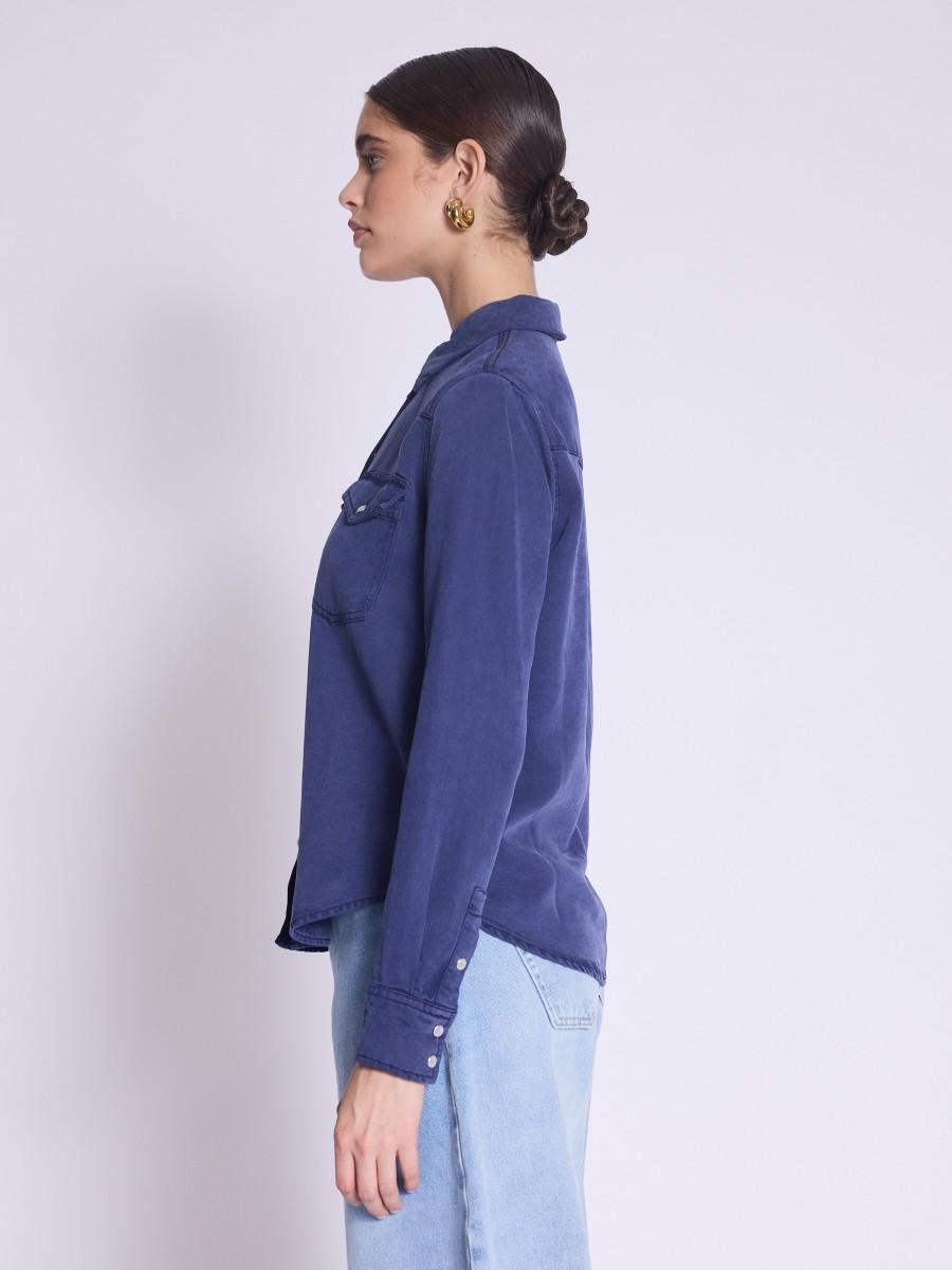 Berenice Chemise CABANA Chemise Droite En Jean Bleu