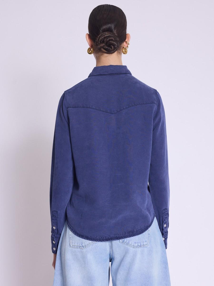 Berenice Chemise CABANA Chemise Droite En Jean Bleu