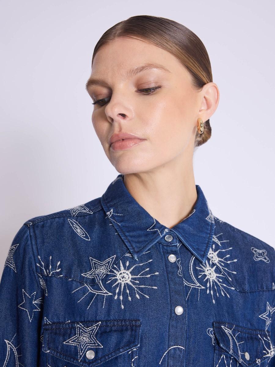 Berenice Chemise CABANA Chemise En Jean Motifs Constellation