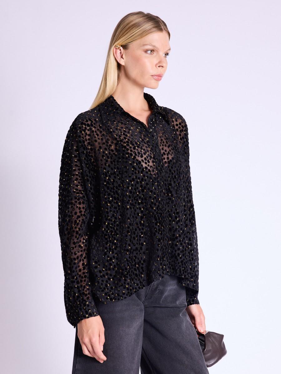 Berenice Chemise CHRISTIE Chemise Transparente Ample Boutonné