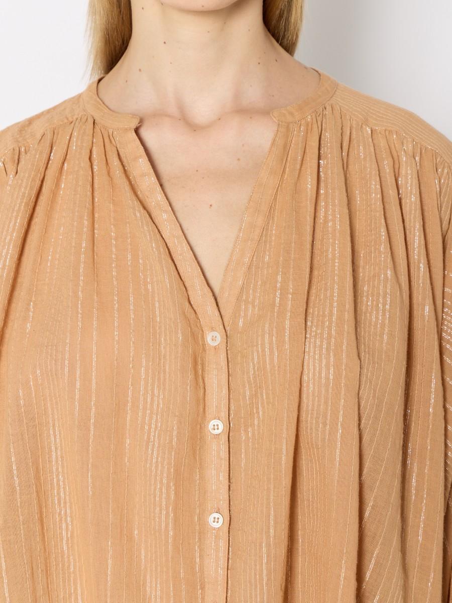 Berenice Chemise CREEKLUREX – Coupe Oversize Fils De Lurex Manches Longues Et Larges