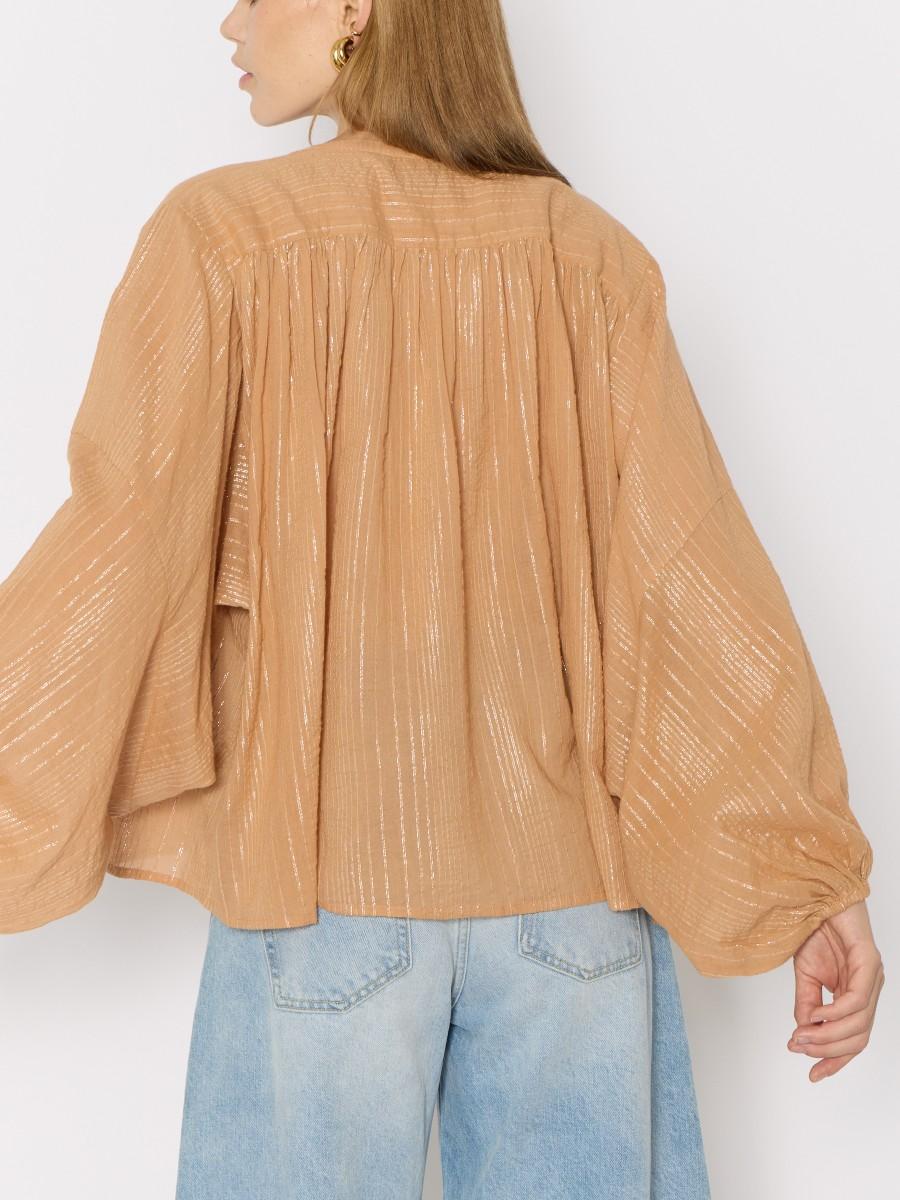 Berenice Chemise CREEKLUREX – Coupe Oversize Fils De Lurex Manches Longues Et Larges