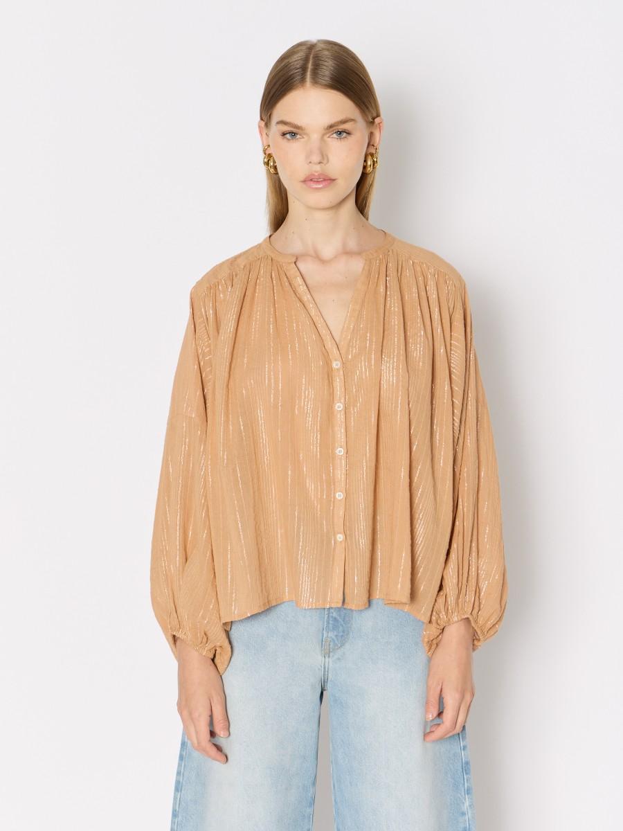 Berenice Chemise CREEKLUREX – Coupe oversize fils de lurex manches longues et larges