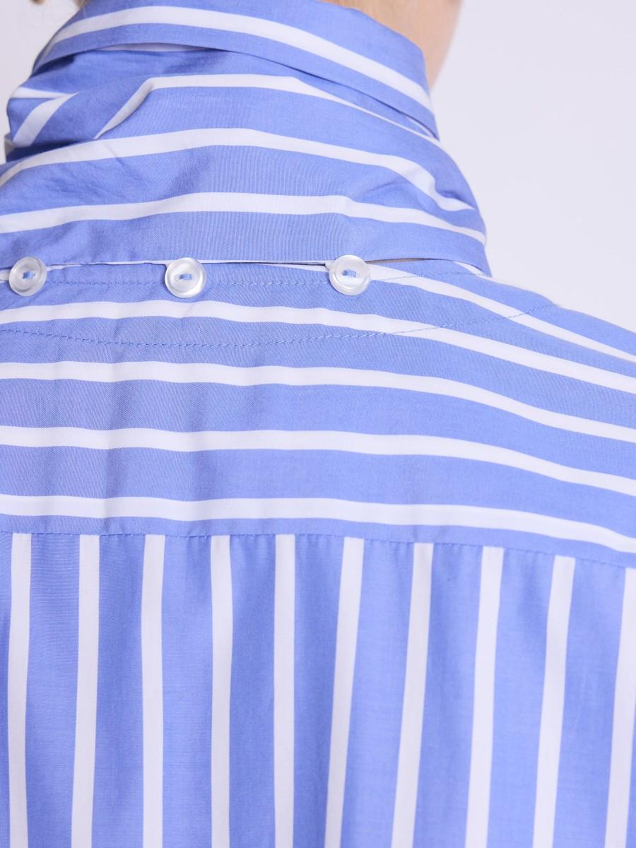 Berenice Chemise CUMAA Chemise Bleue à Rayures Et Col Amovible