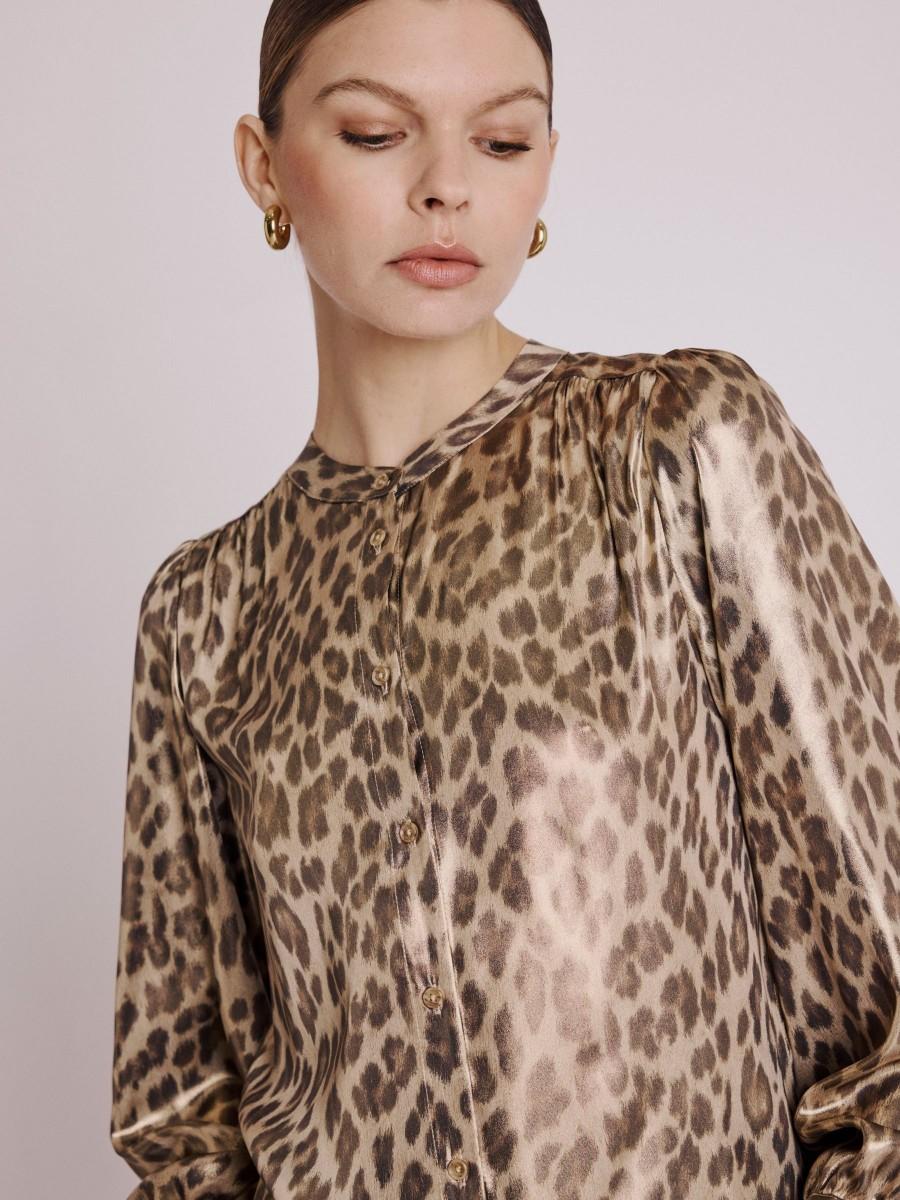 Berenice Chemise CYRIL Chemise Manches Longues à Imprimé Léopard