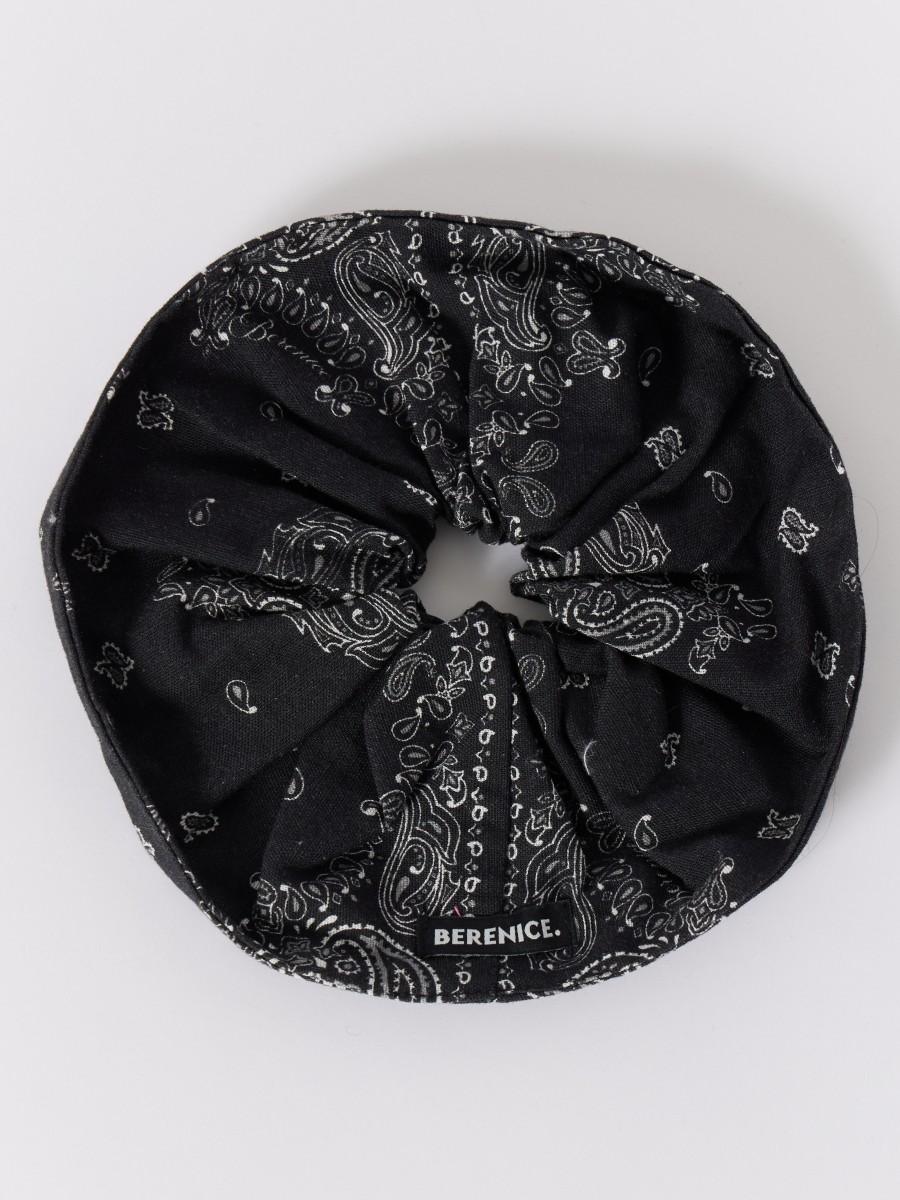 Berenice Chouchou élastique ACHOUCHOU Imprimé Bandana Noir