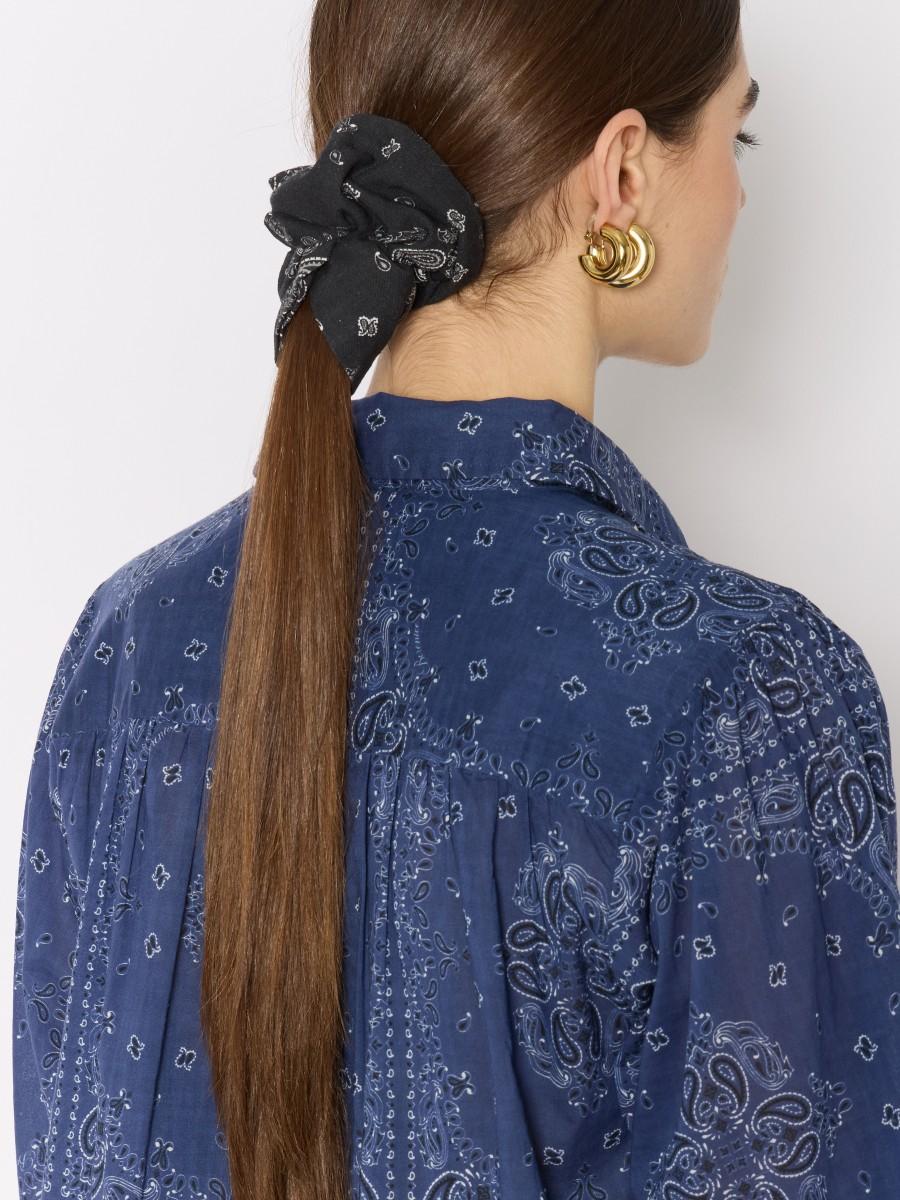 Berenice Chouchou élastique ACHOUCHOU Imprimé Bandana Noir