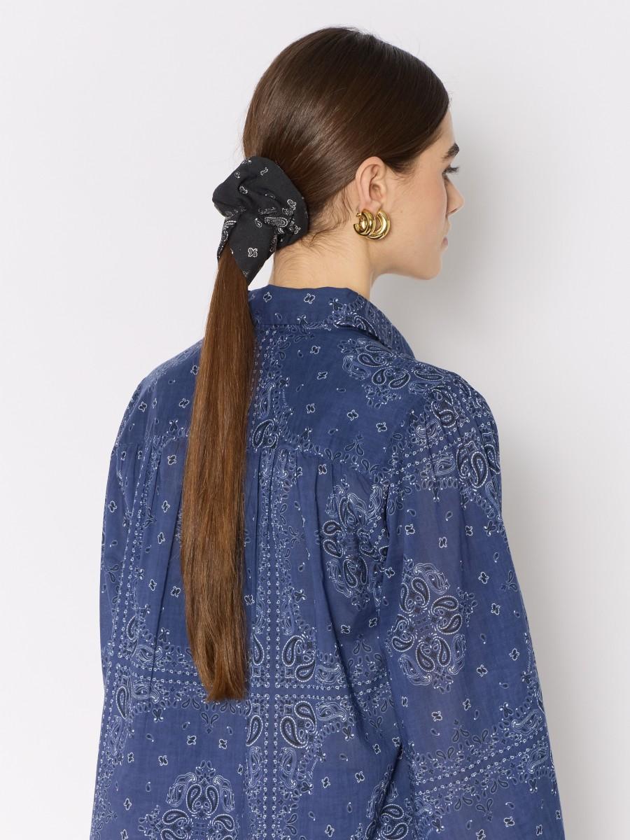 Berenice Chouchou élastique ACHOUCHOU imprimé bandana noir