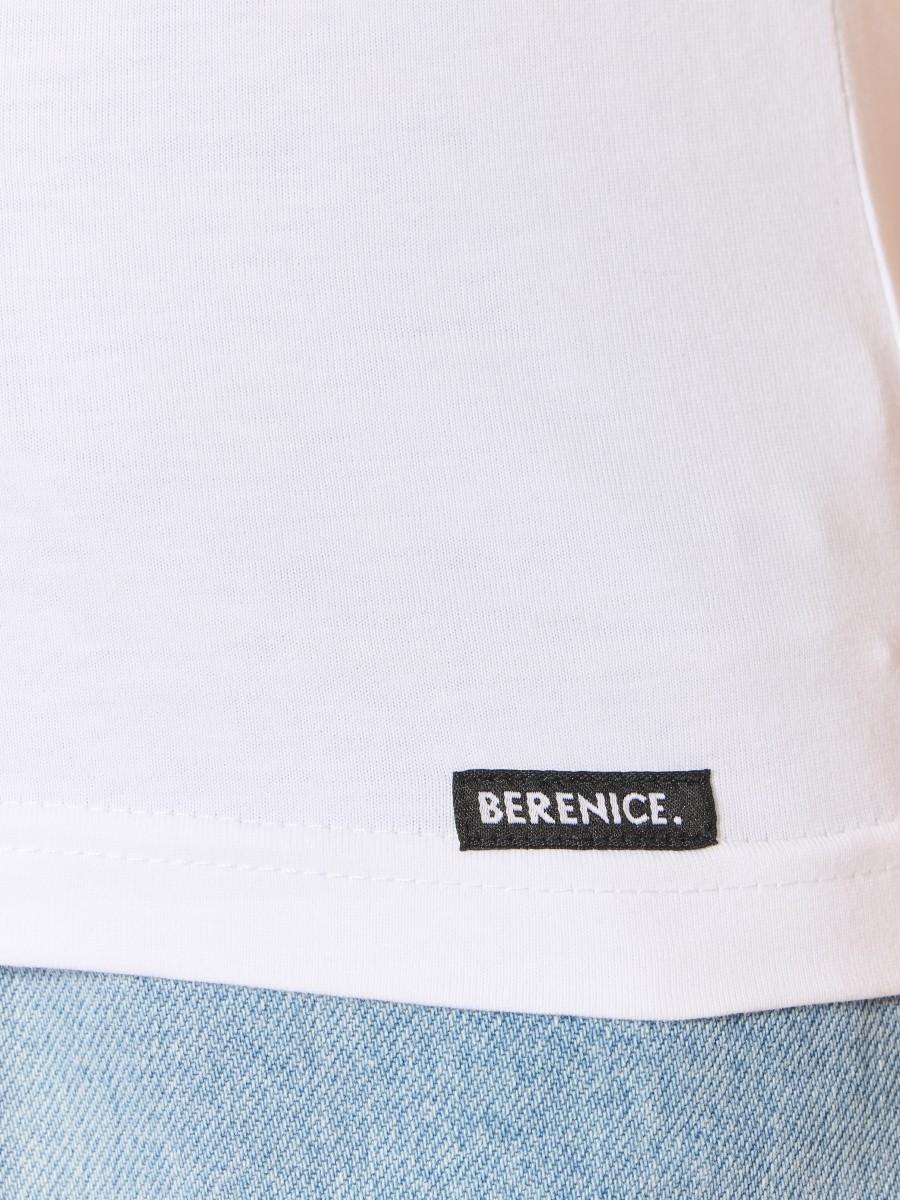 Berenice Débardeur Blanc Basique En Coton Avec Un Col Rond