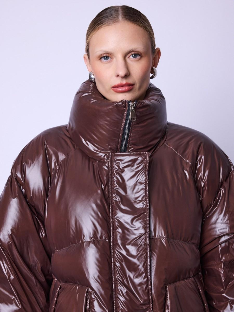 Berenice Doudoune MORGANE Doudoune Matelassée Oversize Marron