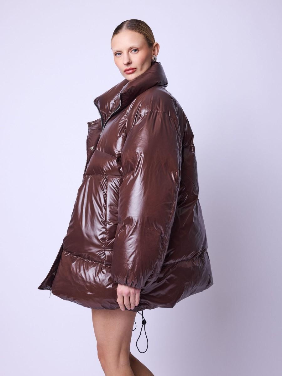 Berenice Doudoune MORGANE Doudoune Matelassée Oversize Marron