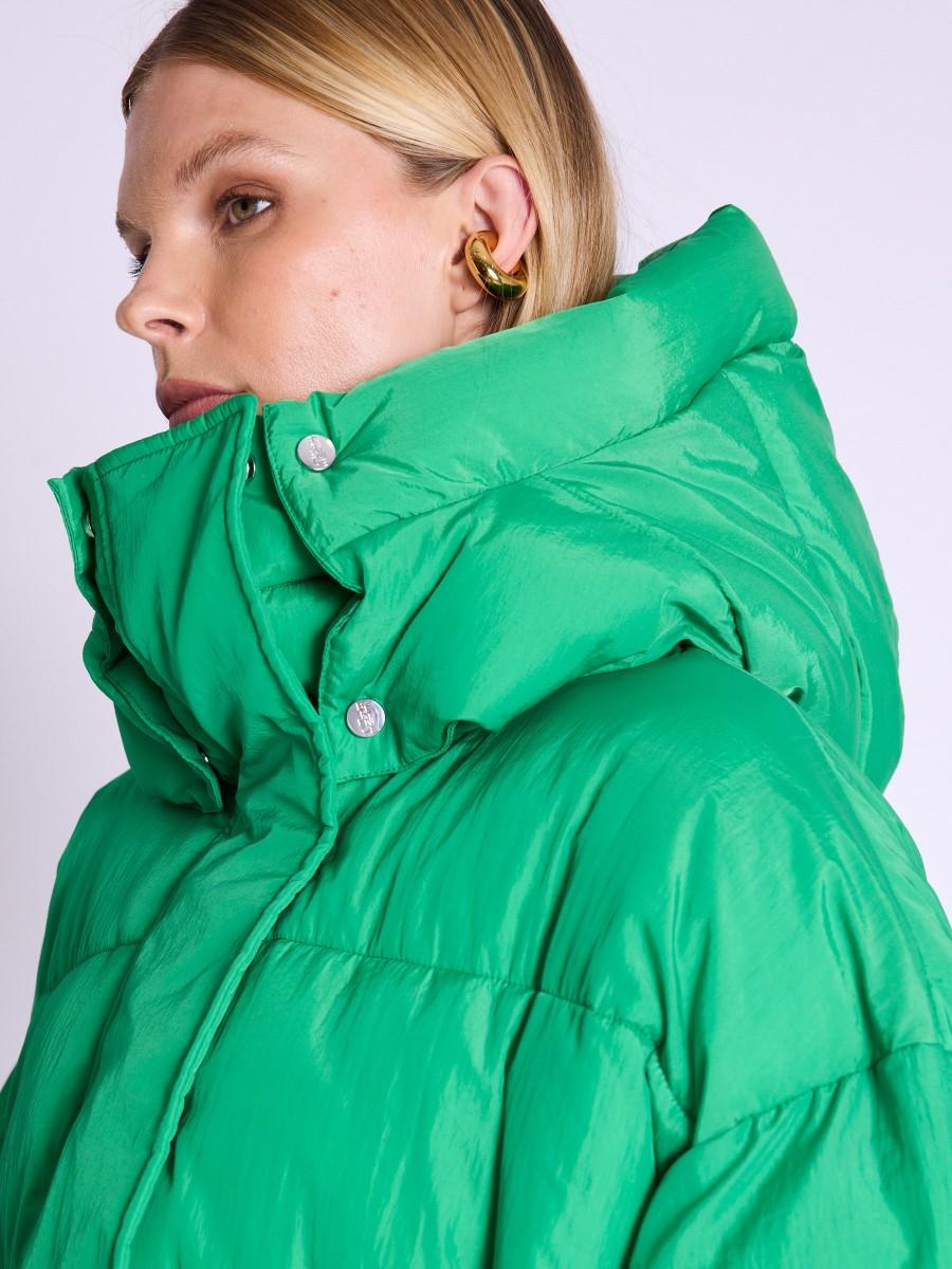 Berenice Doudoune MOUMOUME Doudoune Matelassée Verte à Capuche