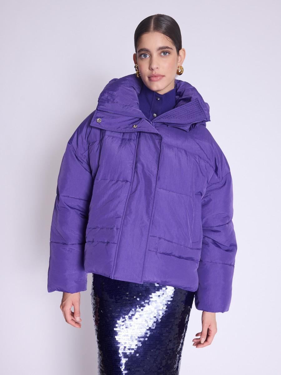 Berenice Doudoune MOUMOUME Doudoune matelassée violette à capuche