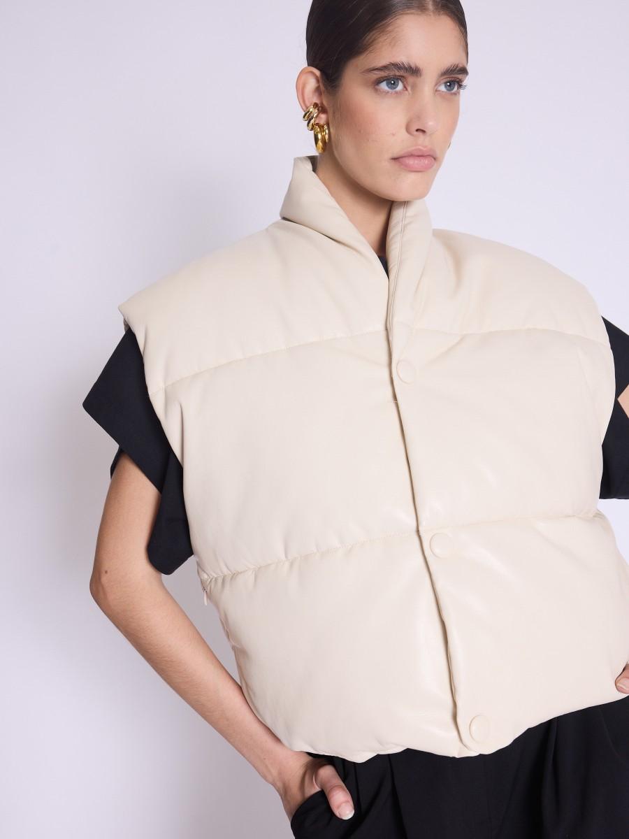 Berenice Doudoune VILMA Doudoune Blanche Courte Sans Manche