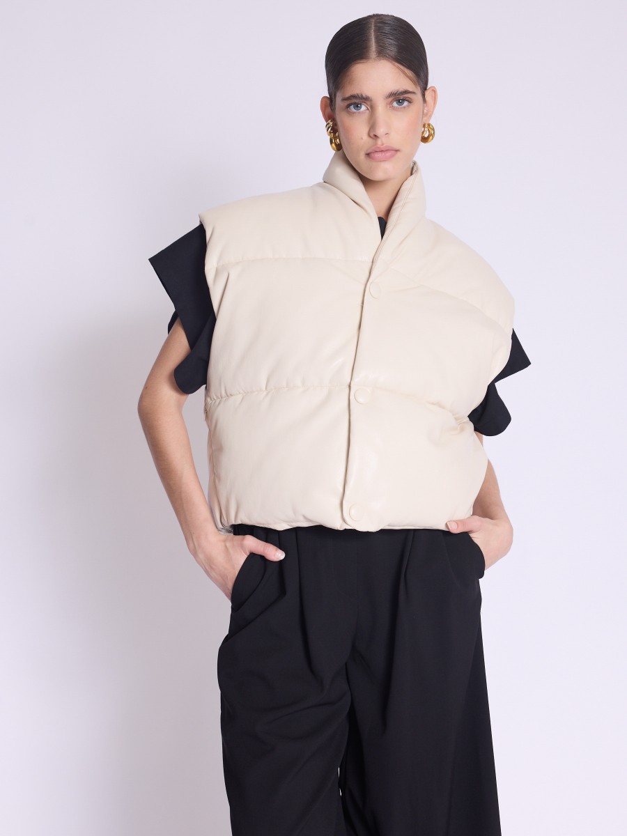Berenice Doudoune VILMA Doudoune Blanche Courte Sans Manche