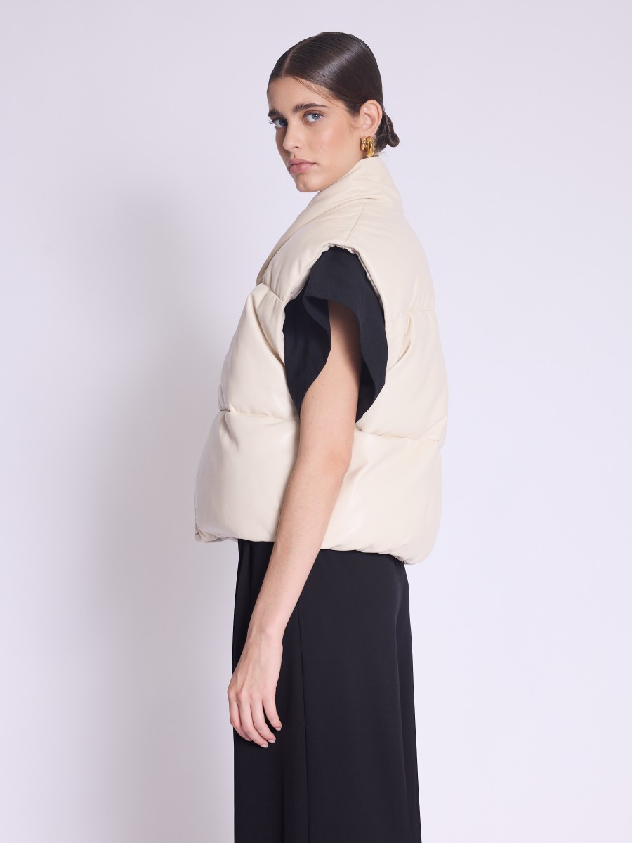 Berenice Doudoune VILMA Doudoune Blanche Courte Sans Manche