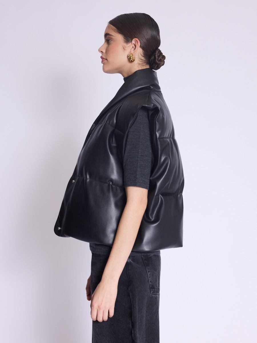 Berenice Doudoune VILMA Doudoune Noire Courte Sans Manche