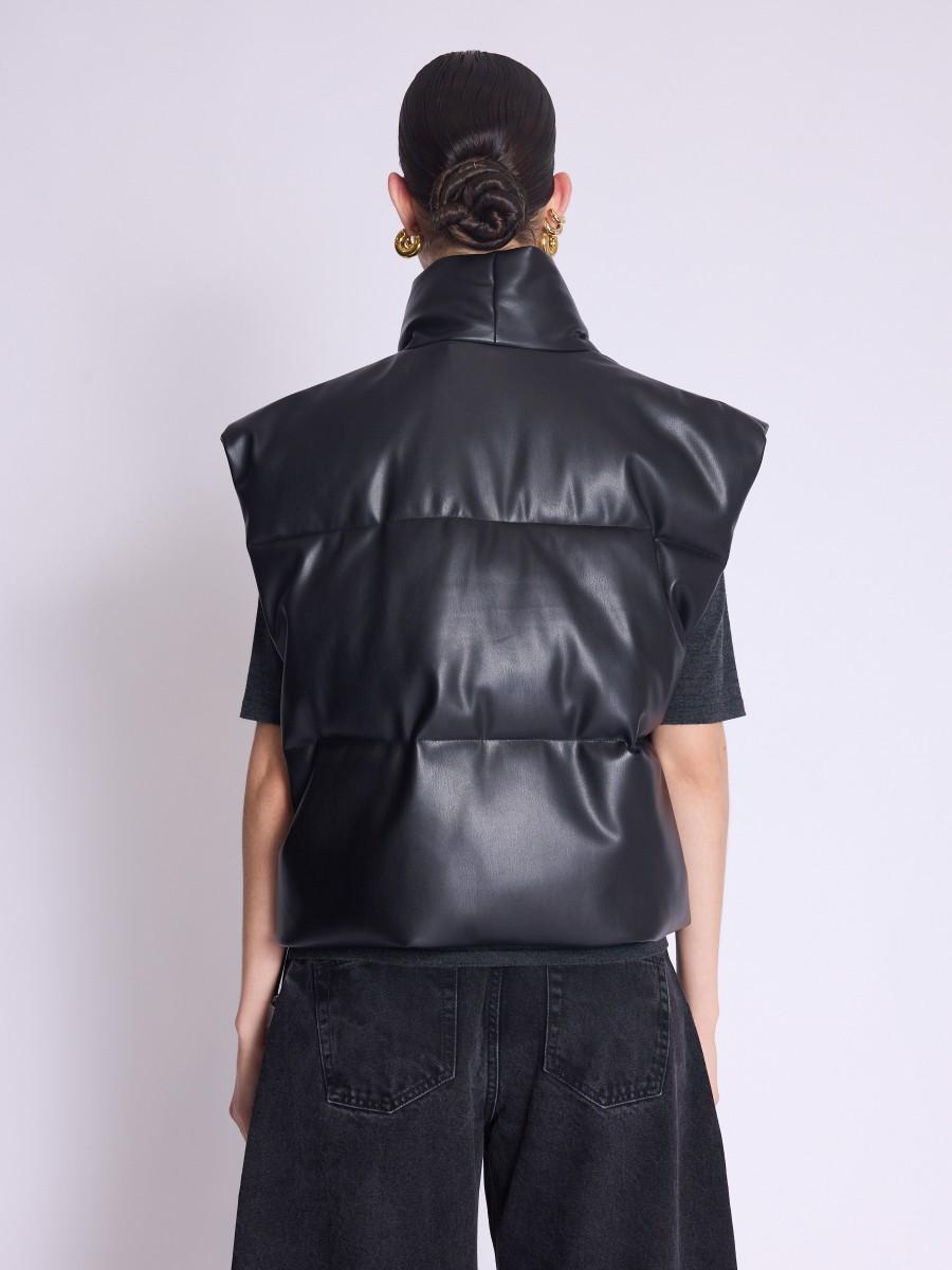 Berenice Doudoune VILMA Doudoune Noire Courte Sans Manche