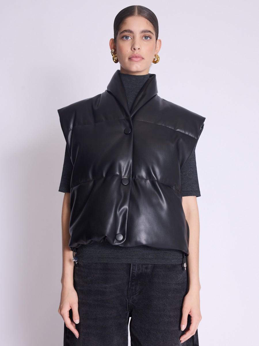 Berenice Doudoune VILMA Doudoune noire courte sans manche